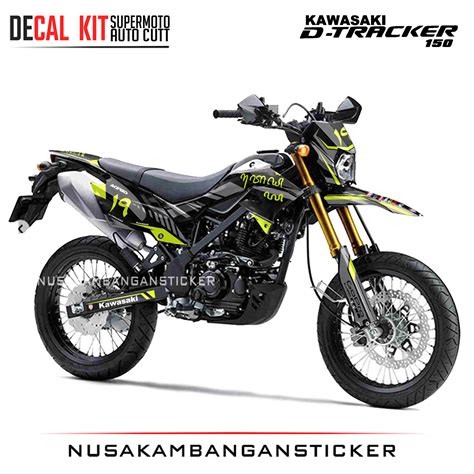 Decal Kit Sticker Supermoto D Tracker Klx Grafis Java Art Fluo