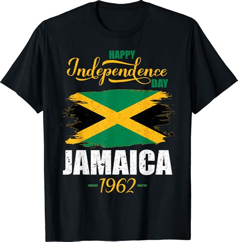 Happy Independence Day Jamaica 1962 Proud Jamaican Flag T Shirt