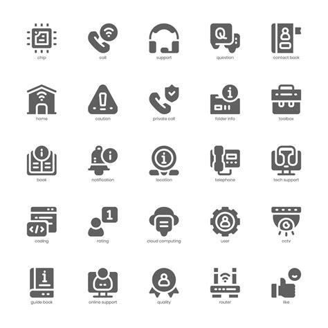 Tech Support Icon pack for your website design, logo, app, and user ...