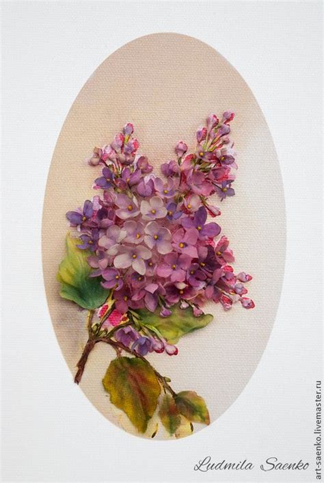вышивка лентами сирень - Google Search | Fond de carte, Creations ...