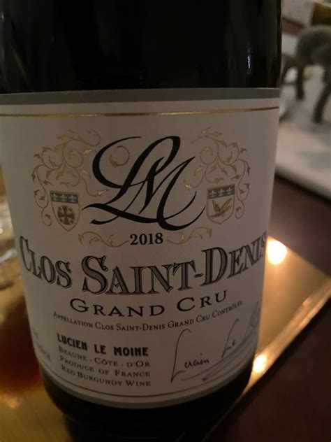 Lucien Le Moine Clos St Denis France Burgundy C Te De Nuits