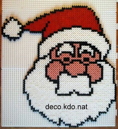 Christmas Santa Claus Hama Perler Beads By Deco Kdo Nat Pyssla Hama