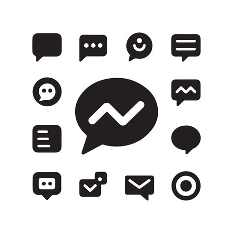 Messaging app interface solid icons 73422886 Vector Art at Vecteezy