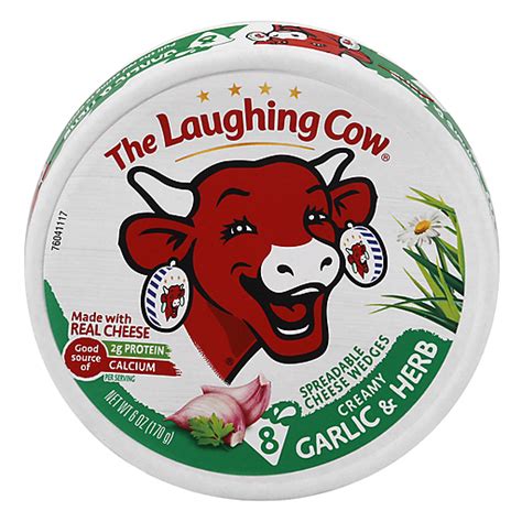 The Laughing Cow Creamy Swiss Garlic And Herb Cheese Spread 6 Oz