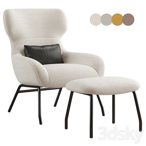 Belina Armchair Kave Home Arm Chair 3D Model