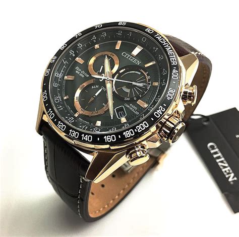 Men S Citizen PCAT Eco Drive Atomic Timekeeping Chronograph Watch