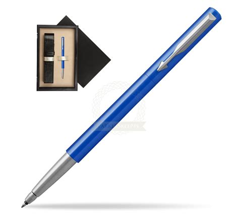 Parker Vector Standard Blue Rollerball Pen Single Wooden Box Black