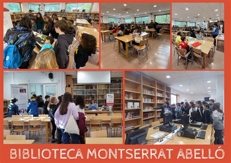 Visita a la biblioteca Montserrat Abelló Escola Cèsar August