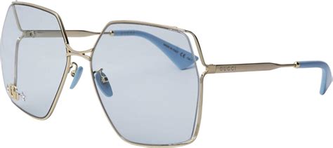 Gucci Gg0817s Goldlight Blue 5717140 Women Sunglasses Uk Clothing