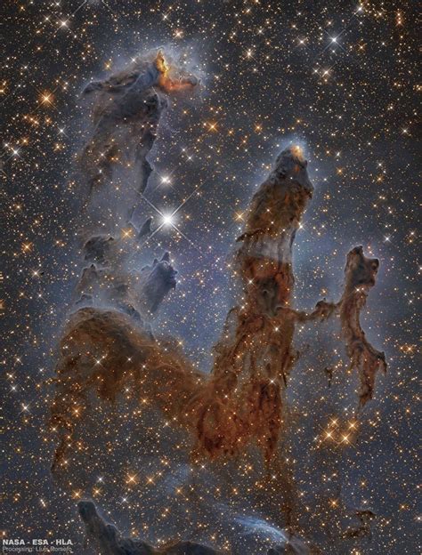 Pillars of the Eagle Nebula in Infrared