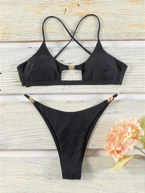 Low Waist Wire Free Sexy Micro Bikini Set Pepper Swimwear