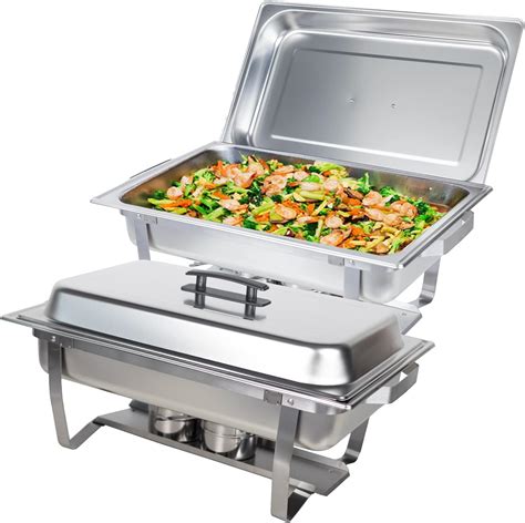 Valgus 8QT Stainless Steel Chafing Dish Buffet Chafer Set With Foldable