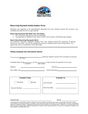 Fillable Online Recurring Payment Authorization Form Omaha Fax Email