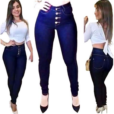 Cal A Jeans Feminina Hot Pants Cintura Alta Lycra R Em Mercado Livre
