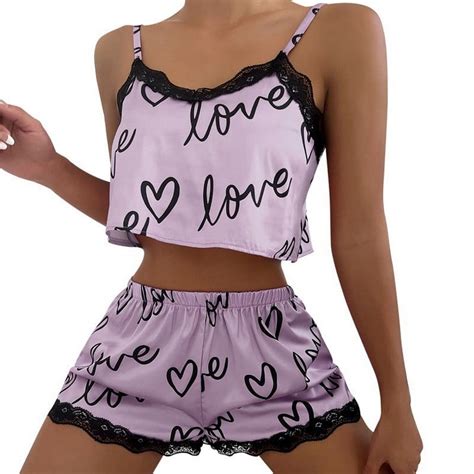 POTETI Sexy Woman Lingerie Purple Satin Silk Valentine S Day Nightwear