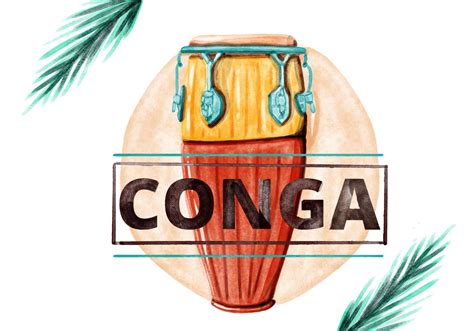 Conga Free Vector Acuarela Arte De Barcos Arte Vectorial Diseño