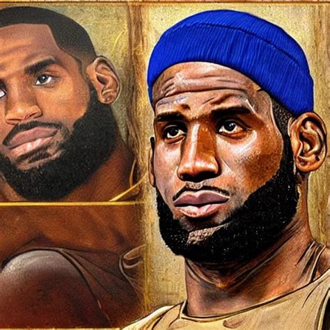 Krea A Renaissance Painting Of Lebron James Detailed Face