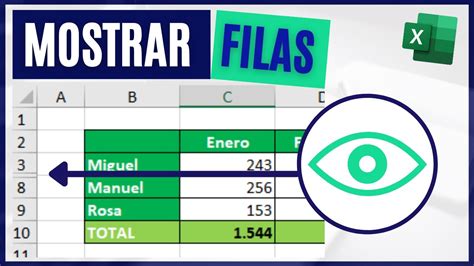 Cómo MOSTRAR FILAS ocultas en Excel YouTube