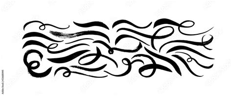 Hand Drawn Vector Swooshes And Swashes Typographic Swashes And