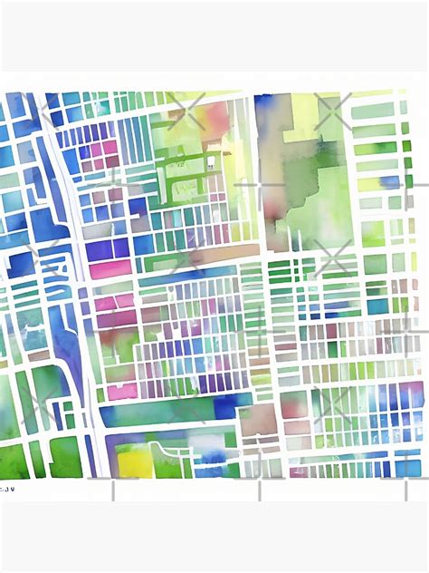 "Colourful map for a fake city" Poster for Sale by skillunused | Redbubble