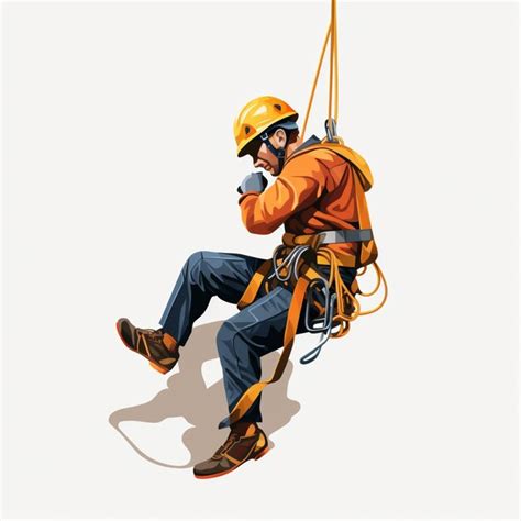 Premium Ai Image Arafed Climber With Safety Gear And Safety Harness