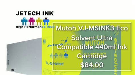 Mutoh Vj Msink Eco Solvent Ultra Compatible Ml Ink Cartridge Youtube