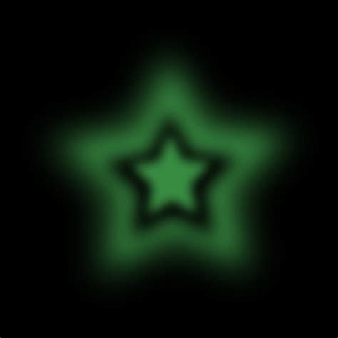 Glowing Green Star in the Dark