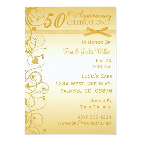 50th Anniversary Party Invitations | Zazzle.com