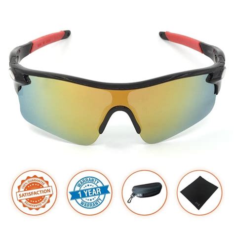 Cycling Athletes Sunglasses Polarized protection - Polarized: Black Frame / Polarized Golden ...