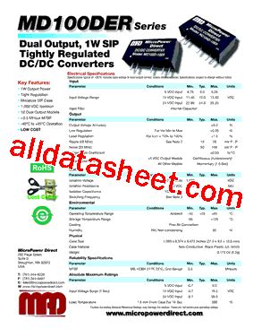 Md D Er Datasheet Pdf Micropower Direct Llc