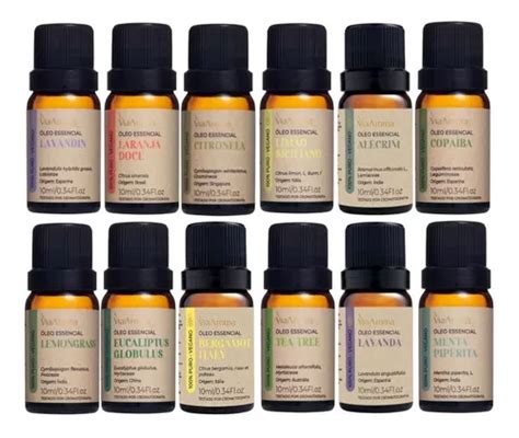 Kit De 12 Aceites Esenciales Naturales Via Aroma Aromaterapia