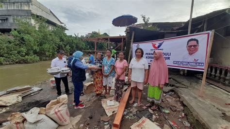 Perindo Manado Beri Bantuan Alat Alat Dapur Untuk Warga Terdampak Banjir