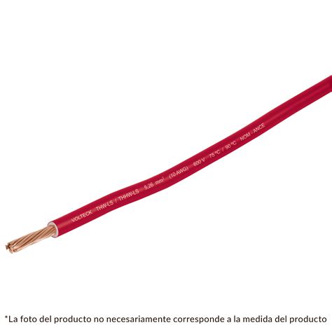 Cab R Truper Volteck Metro De Cable Thhw Ls Awg Rojo