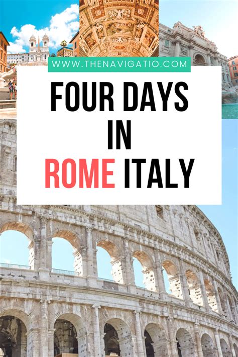 The Perfect 4 Day Rome Itinerary 2020 The Navigatio In 2020 Rome