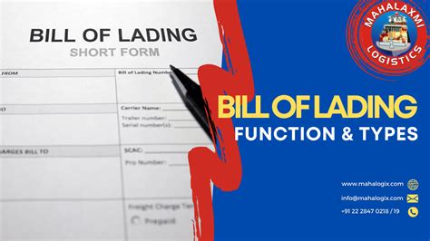 BILL OF LADING - Types & Functions