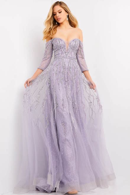 Jovani Off The Shoulder Evening Gown Modesens