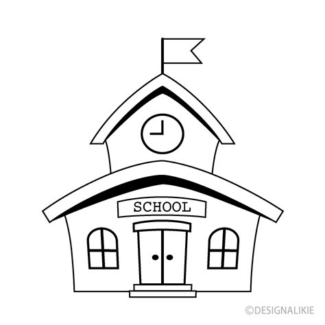 clip art image  designed  black  white school clipart