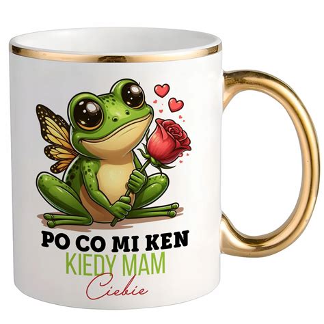 Kubek ceramiczny wyjątkowy prezent dla zakochanych Po co mi KEN kiedy