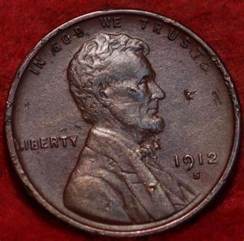 1912 S San Francisco Mint Copper Lincoln Wheat Cent EBay