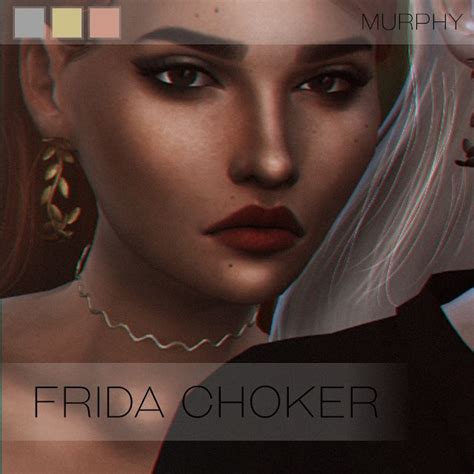 Frida Choker M U R P H Y Chokers Sims Cc Sims Mods