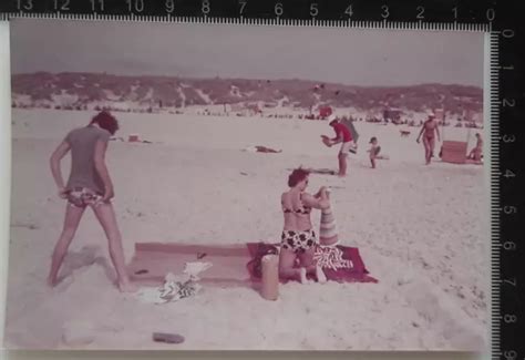 Original Foto Junge Frau Strand Bademode Bikini Er Jahre Eur Picclick De