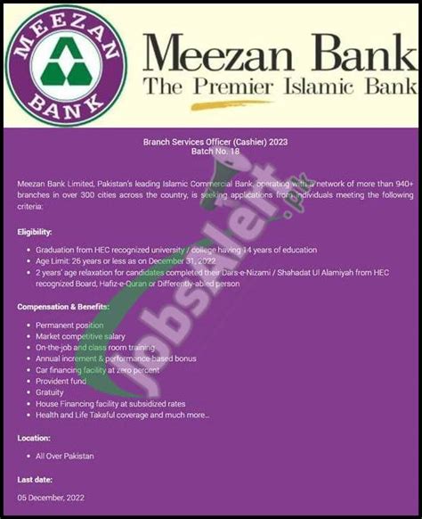 Cashier Jobs In Meezan Bank 2022 Online Apply Meezanbank