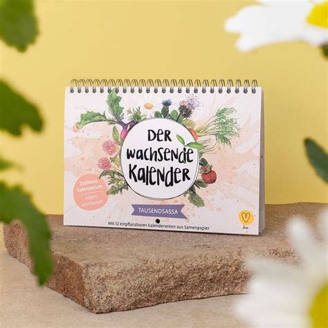 Der Wachsende Kalender Einpflanzbarer Kalender Mit Samen In