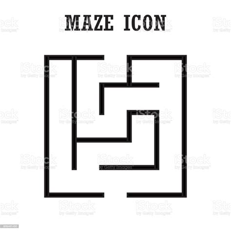 Maze Or Labyrinth Icon Rectangular Shape Isolated On White Back Stock Illustration Download