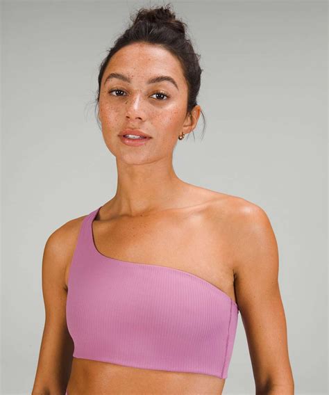 Lululemon Ribbed Nulu Asymmetrical Yoga Bra Light Support A B Cup