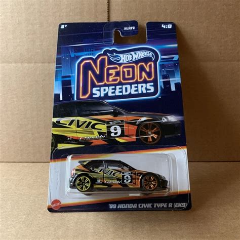 Hot Wheels Neon Speeders Honda Civic Type R Picclick Uk