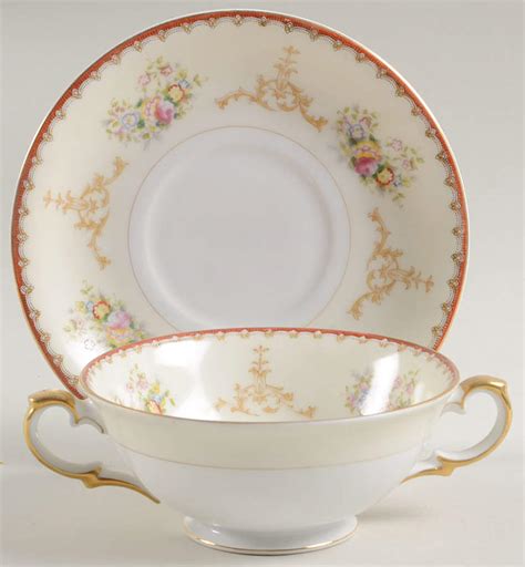 Ogden Footed Cream Soup Bowl Saucer Set By Meito Replacements Ltd