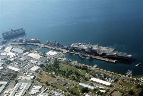 An Aerial View Of The Nuclear Powered Aircraft Carrier Uss Enterprise