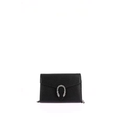 Sac Bandouli Re Dionysus Wallet On Chain Gucci Cuir Noir Monogram Paris