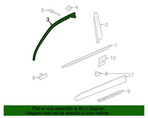 23193176 Molding New OEM Part From GM Parts Direct GM Parts Store